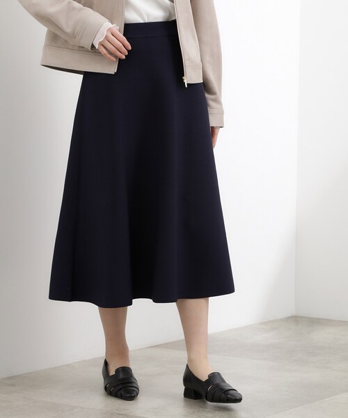 grove（グローブ）の「【SETUP対応】ニットフレアスカート（スカート・レディース・ネイビー/グレー/ベビーピンク・02/01/03/04/05）」の14枚目の写真