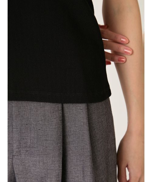 FRAY I.D（フレイアイディー）の「カップインリブタンクトップ／ウォッシャブル（タンクトップ・レディース・ホワイト/ピンク/ベージュ/ブラック・F）」の8枚目の写真