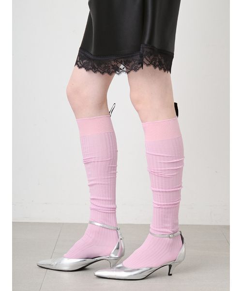 SORIN（ソリン　）の「Bright Rib Knee-high Socks/ブライトリブ ニーハイソックス（ソックス/靴下・レディース・ピンク/サックスブルー/ダークグレー・F）」の14枚目の写真