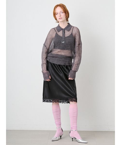 SORIN（ソリン　）の「Bright Rib Knee-high Socks/ブライトリブ ニーハイソックス（ソックス/靴下・レディース・ピンク/サックスブルー/ダークグレー・F）」の18枚目の写真