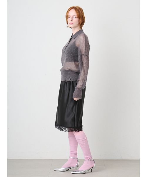 SORIN（ソリン　）の「Bright Rib Knee-high Socks/ブライトリブ ニーハイソックス（ソックス/靴下・レディース・ピンク/サックスブルー/ダークグレー・F）」の19枚目の写真