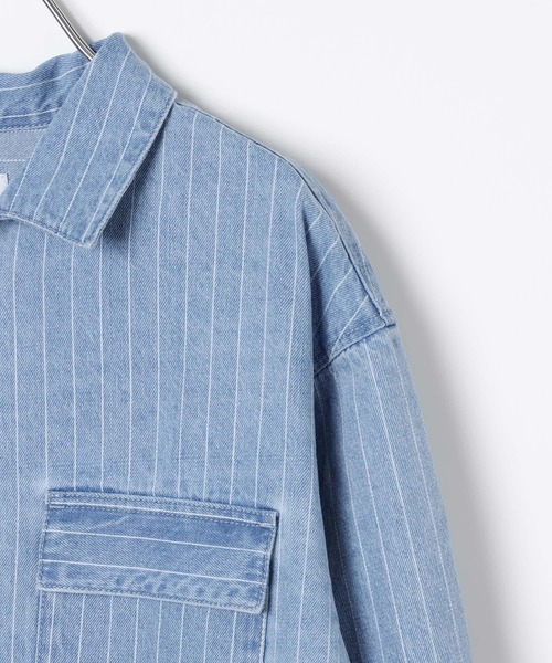 LEPSIM（レプシィム）の「ヒッコリーオールインワン　641372（その他パンツ・レディース・ブルー/チャコールグレー・FREE）」の17枚目の写真