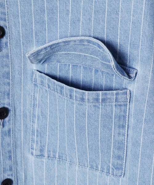 LEPSIM（レプシィム）の「ヒッコリーオールインワン　641372（その他パンツ・レディース・ブルー/チャコールグレー・FREE）」の19枚目の写真