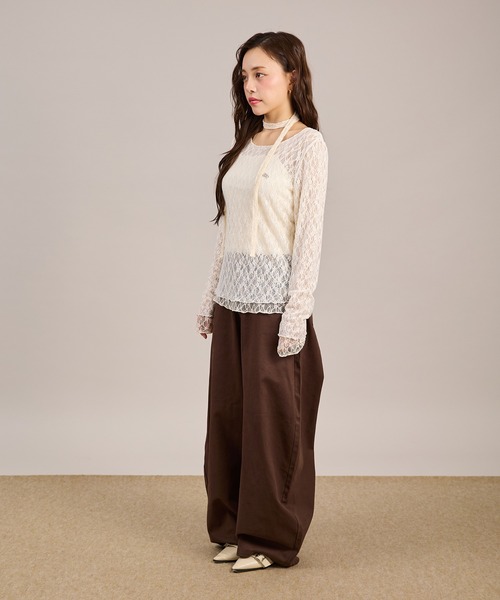 apres jour mignon(アプレジュールミニョン)の「レースタイ付きリバーシブルプルオーバー(Tシャツ/カットソー・レディース・ホワイト/ブルー/ブラック・フリー/LARGE)」の18枚目の写真