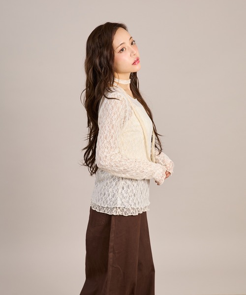apres jour mignon(アプレジュールミニョン)の「レースタイ付きリバーシブルプルオーバー(Tシャツ/カットソー・レディース・ホワイト/ブルー/ブラック・フリー/LARGE)」の14枚目の写真