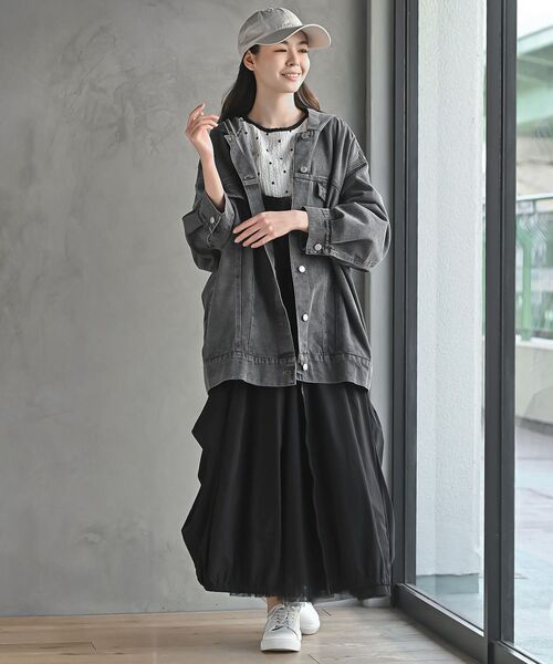 rps（アールピーエス）の「フードＧジャン（デニムジャケット・レディース・ブラック/ブルー・フリー）」の3枚目の写真