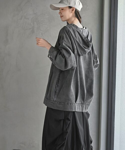 rps（アールピーエス）の「フードＧジャン（デニムジャケット・レディース・ブラック/ブルー・フリー）」の5枚目の写真