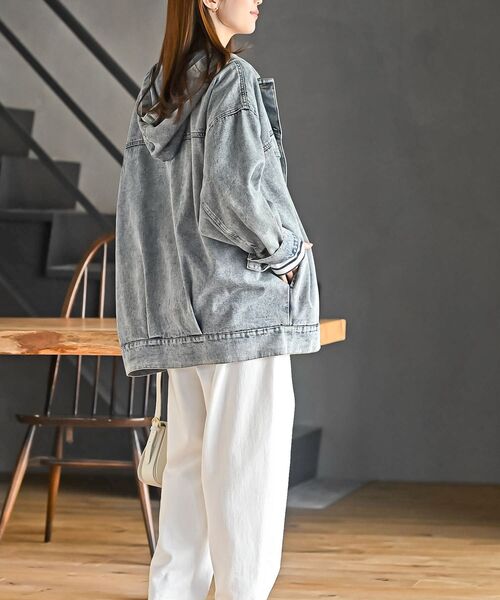 rps（アールピーエス）の「フードＧジャン（デニムジャケット・レディース・ブラック/ブルー・フリー）」の12枚目の写真