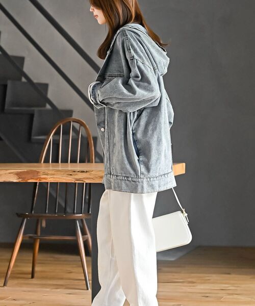 rps（アールピーエス）の「フードＧジャン（デニムジャケット・レディース・ブラック/ブルー・フリー）」の14枚目の写真