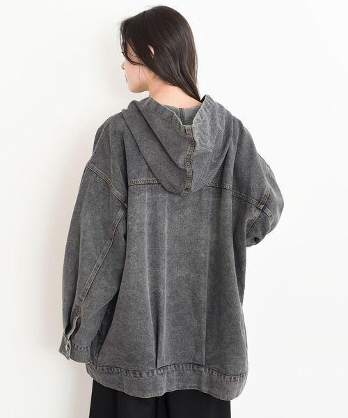 rps（アールピーエス）の「フードＧジャン（デニムジャケット・レディース・ブラック/ブルー・フリー）」の20枚目の写真