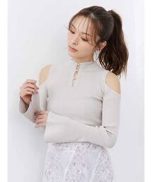 MERCURYDUO | 前後2WAY金ボタンアメスリニット(ニット/セーター)