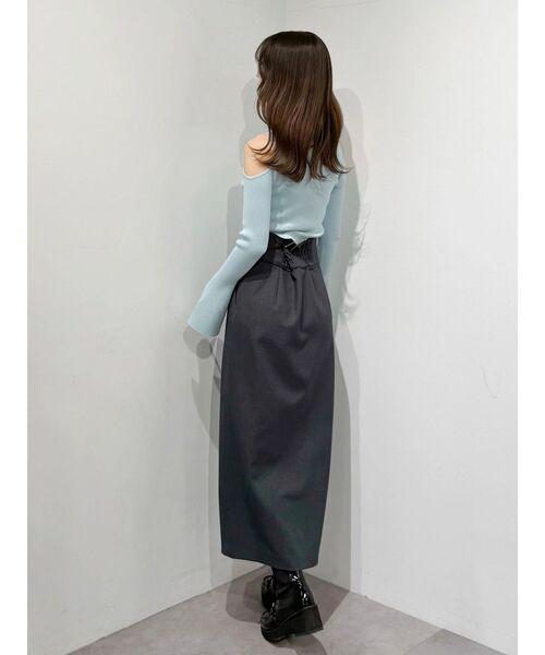 MERCURYDUO（マーキュリーデュオ）の「前後2WAY金ボタンアメスリニット（ニット/セーター・レディース・ミント/オフホワイト/ベージュ・FREE）」の15枚目の写真