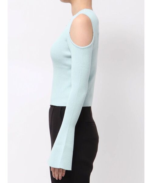 MERCURYDUO（マーキュリーデュオ）の「前後2WAY金ボタンアメスリニット（ニット/セーター・レディース・ミント/オフホワイト/ベージュ・FREE）」の13枚目の写真