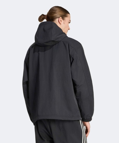 adidas(アディダス)の「adidas/アディダス トレフォイルロゴ ブリットコアパーカー ナイロンジャケット 2026年 夏 夏服(ナイロンジャケット・メンズ・ブラック・M/L/XL)」の3枚目の写真