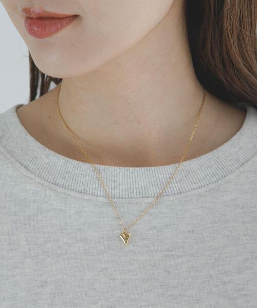 URBAN RESEARCH Sonny Label(アーバンリサーチサニーレーベル)の「ステンレスハートトップネックレス(ネックレス・レディース・シルバー/ゴールド・ONE)」の2枚目の写真