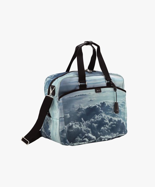 agnes b.（アニエスベー）の「フォトプリント 2way ラージ ボストンバッグ "View from Plane" RAT01Q-01（ボストンバッグ・レディース・ブルー系その他・FREE）」の3枚目の写真