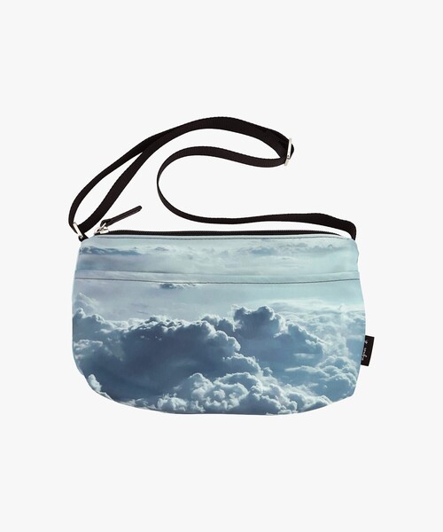 agnes b.（アニエスベー）の「フォトプリント 2way ラージ ボストンバッグ "View from Plane" RAT01Q-01（ボストンバッグ・レディース・ブルー系その他・FREE）」の5枚目の写真