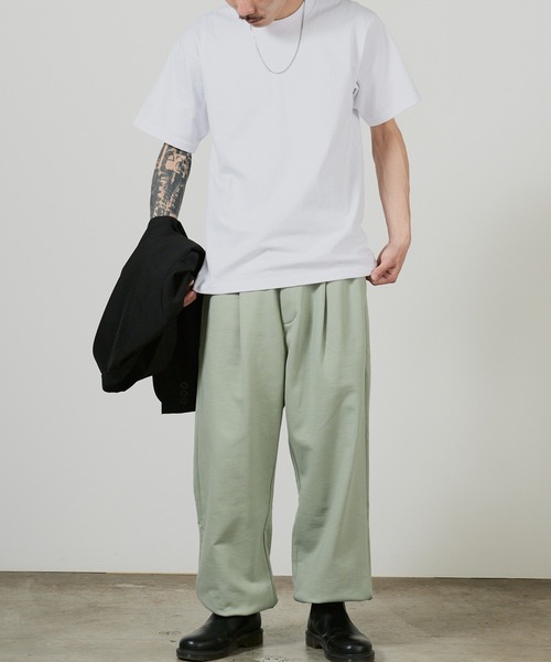 superNova.（スーパーノヴァ）の「superNova. 1tuck sweat pants / SN-437A，SN-437B 秋服 冬服（スウェットパンツ・メンズ・ミント/アイボリー・FREE）」の21枚目の写真