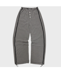 PLASMASPHERE（プラズマスフィア）の「ルージストライプニットレーストラックワイドパンツ_ベージュ（その他パンツ）」