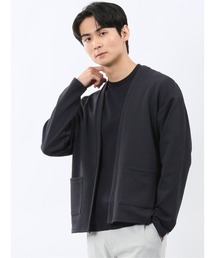 m.f.editorial（エムエフエディトリアル）の「【ストレッチ 羽織り カットアウター】カウラ/Kaule ふくれジャガード ノーカラーカーディガン（カーディガン/ボレロ）」