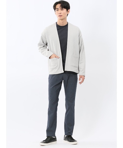 m.f.editorial（エムエフエディトリアル）の「【ストレッチ 羽織り カットアウター】カウラ/Kaule ふくれジャガード ノーカラーカーディガン（カーディガン/ボレロ・メンズ・ネイビー/ライトグレー/ブラック・X-LARGE/LARGE/MEDIUM）」の17枚目の写真