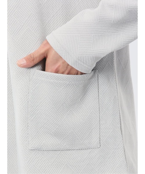 m.f.editorial（エムエフエディトリアル）の「【ストレッチ 羽織り カットアウター】カウラ/Kaule ふくれジャガード ノーカラーカーディガン（カーディガン/ボレロ・メンズ・ネイビー/ライトグレー/ブラック・X-LARGE/LARGE/MEDIUM）」の22枚目の写真