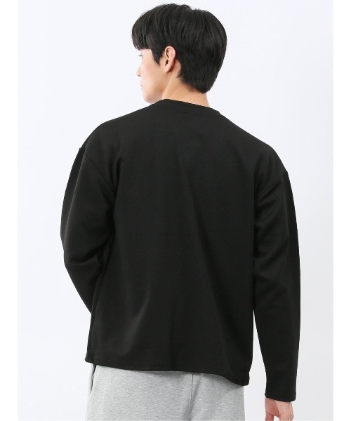 m.f.editorial（エムエフエディトリアル）の「【ストレッチ 羽織り カットアウター】カウラ/Kaule ふくれジャガード ノーカラーカーディガン（カーディガン/ボレロ・メンズ・ネイビー/ライトグレー/ブラック・X-LARGE/LARGE/MEDIUM）」の5枚目の写真