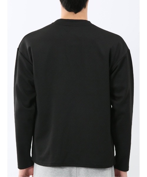 m.f.editorial（エムエフエディトリアル）の「【ストレッチ 羽織り カットアウター】カウラ/Kaule ふくれジャガード ノーカラーカーディガン（カーディガン/ボレロ・メンズ・ネイビー/ライトグレー/ブラック・X-LARGE/LARGE/MEDIUM）」の10枚目の写真