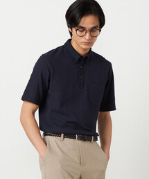 COMME CA ISM（コムサイズム）の「【吸水速乾】市松ジャカード ポロシャツ（ポロシャツ）」