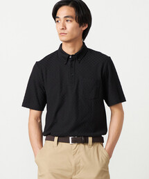 COMME CA ISM | 【吸水速乾】市松ジャカード ポロシャツ(ポロシャツ)