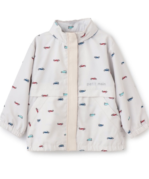 petit main（プティマイン）の「【撥水加工】配色ウィンブレ（ナイロンジャケット・キッズ・カラフル/ネイビー/黄緑系/アイボリー・100cm/80ｃｍ/120cm/90cm/110cm/130cm）」の2枚目の写真