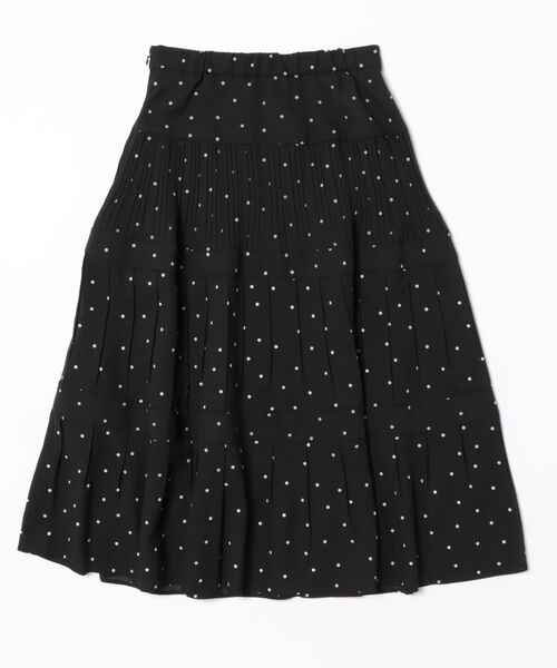 STRAWBERRY-FIELDS(ストロベリーフィールズ)の「【元宝塚トップ娘役 舞空瞳さん着用】ウェーブドロップ_ドットプリーツティアードスカート(スカート・レディース・ホワイト×ブラック/ブラック・2)」の20枚目の写真