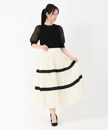 STRAWBERRY-FIELDS（ストロベリーフィールズ）の「ウェーブドロップ_ドットプリーツティアードスカート（スカート）」