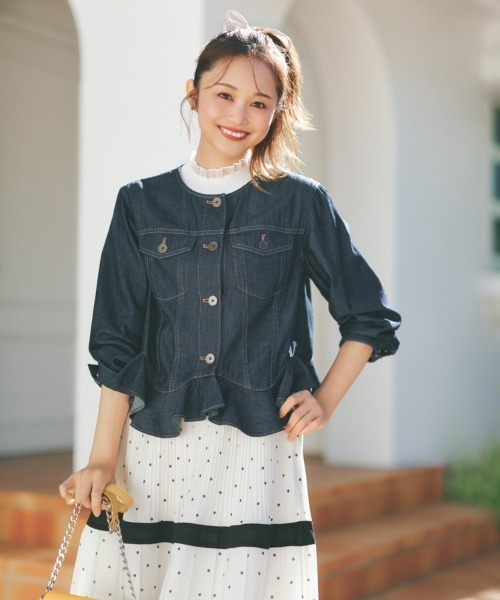 STRAWBERRY-FIELDS(ストロベリーフィールズ)の「【元宝塚トップ娘役 舞空瞳さん着用】ウェーブドロップ_ドットプリーツティアードスカート(スカート・レディース・ホワイト×ブラック/ブラック・2)」の21枚目の写真