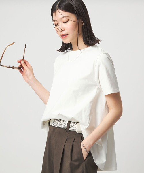 WEB限定】＜at ease＞バック フレア カットソー 接触冷感 UVカット 遮