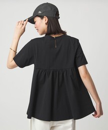 【WEB限定】<at ease>バック フレア カットソー 接触冷感 UVカット 遮熱