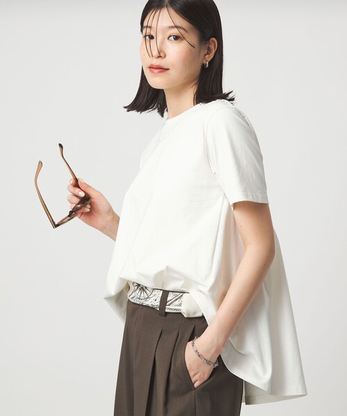 専用【美品】ella エラ  フレアカットソー　アイボリー ebure(エブール)｜【5/15 0:00販売開始】ニットコンビスムース フレア