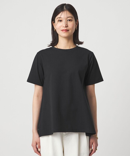 green label relaxing(グリーンレーベルリラクシング)の「【WEB限定】<at ease>バック フレア カットソー 接触冷感 UVカット 遮熱(Tシャツ/カットソー・レディース・ホワイト/ライトブルー/ブラック/ベージュ/ダークブラウン・FREE)」の21枚目の写真