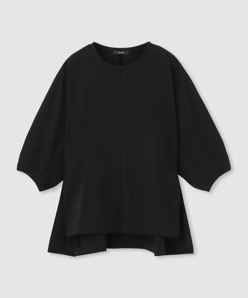 allureville（アルアバイル）の「【ATELIER Line】クルーコクーンT-シャツIRT（Tシャツ/カットソー・レディース・ブラック/ホワイト/イエロー・2）」の2枚目の写真