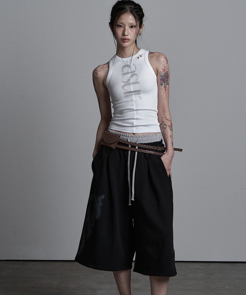 as you are(アズユーアー)の「◇ASYOUARE◇ソーイング ターン ロゴ スリーブレス SEWING TURN LOGO SLEEVELESS(タンクトップ・レディース・ブラック/ホワイト・FREE)」の9枚目の写真