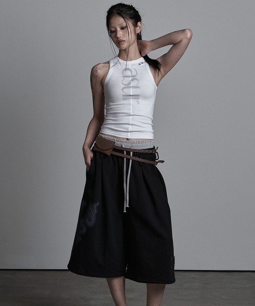as you are(アズユーアー)の「◇ASYOUARE◇ソーイング ターン ロゴ スリーブレス SEWING TURN LOGO SLEEVELESS(タンクトップ・レディース・ブラック/ホワイト・FREE)」の11枚目の写真