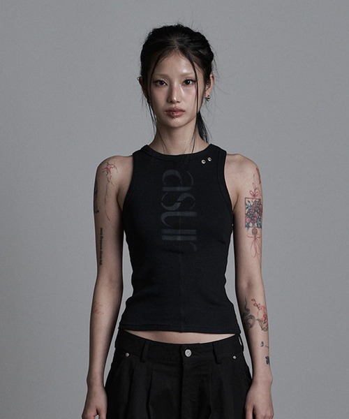 as you are(アズユーアー)の「◇ASYOUARE◇ソーイング ターン ロゴ スリーブレス SEWING TURN LOGO SLEEVELESS(タンクトップ・レディース・ブラック/ホワイト・FREE)」の21枚目の写真