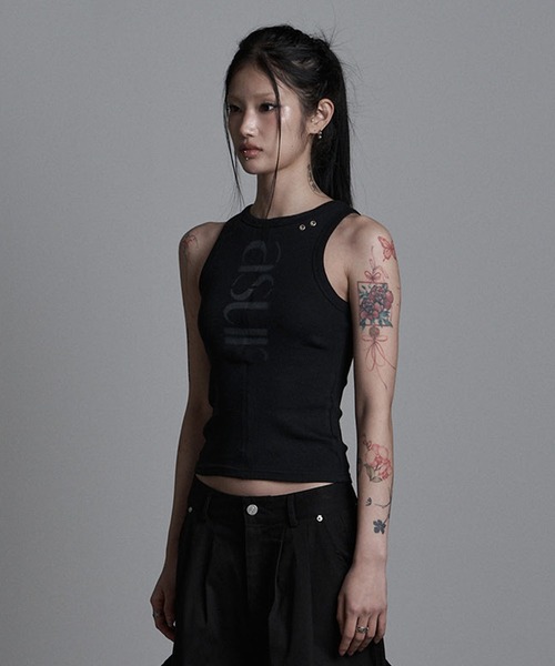 as you are(アズユーアー)の「◇ASYOUARE◇ソーイング ターン ロゴ スリーブレス SEWING TURN LOGO SLEEVELESS(タンクトップ・レディース・ブラック/ホワイト・FREE)」の22枚目の写真