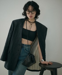 LAULEN（ローレン）の「botanical embroidery linen jacket /ボタニカル刺繍ノーカラーリネンジャケット（ノーカラージャケット）」