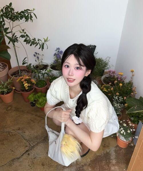 DEHEVE（デヘヴェ）の「Half Sleeve Cable Knit [Ivory]（ニット/セーター・レディース・アイボリー・FREE）」の18枚目の写真