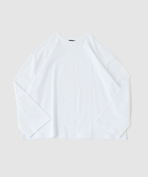 WISM(ウィズム)の「INTODUSK / イントゥダスク EXAGGERATED LS TEE(Tシャツ/カットソー・メンズ・ホワイト・LARGE)」の1枚目の写真