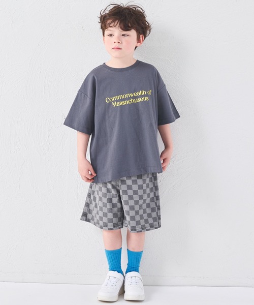 pairmanon（ペアマノン）の「【綿100%】ユニセックス ニュースペーパー風プリント 半袖Tシャツ（Tシャツ/カットソー・キッズ・チャコールグレー/ホワイト/グリーン・100/110/120/130/140/150/90）」の11枚目の写真