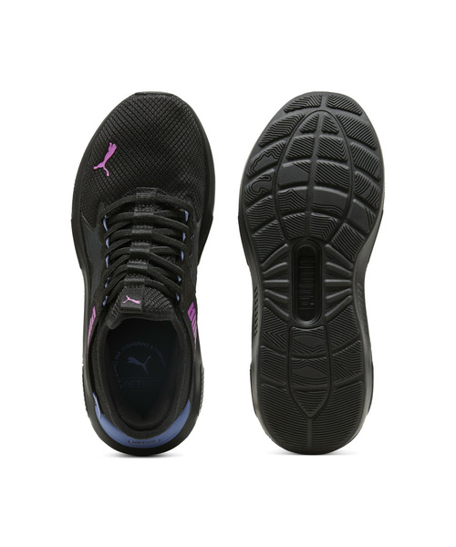 PUMA(プーマ)の「PUMA プーマ ウィメンズ ソフトライド エンゾ 5 イーズイン ランニングシュ(スニーカー・レディース・ブラック×パープル/アイボリー・24.5cm/24.0cm/25.5cm/25.0cm/23.5cm/22.0cm/23.0cm/22.5cm)」の3枚目の写真