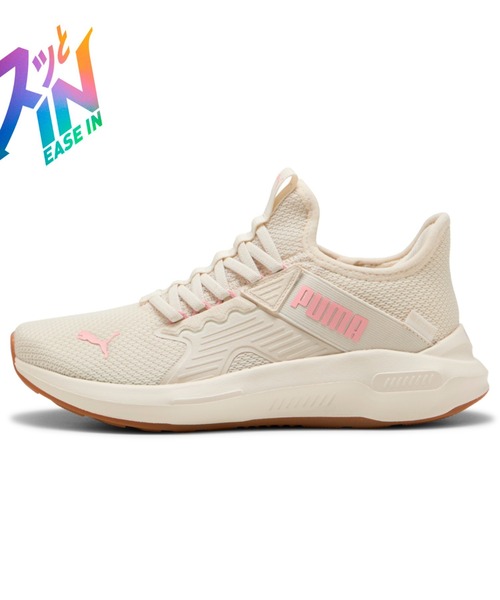 PUMA(プーマ)の「PUMA プーマ ウィメンズ ソフトライド エンゾ 5 イーズイン ランニングシュ(スニーカー・レディース・ブラック×パープル/アイボリー・24.5cm/24.0cm/25.5cm/25.0cm/23.5cm/22.0cm/23.0cm/22.5cm)」の1枚目の写真