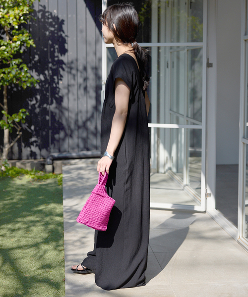 SLOBE IENA（スローブイエナ）の「シュリンクPEデザインオールインワン（つなぎ/オールインワン・レディース・ブラック/ブルー系その他・36/38）」の8枚目の写真